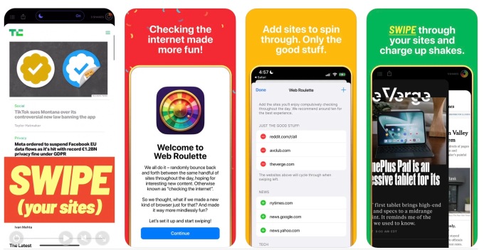 Web Roulette is an addictive, ‘swipeable’ web browser for the TikTok era